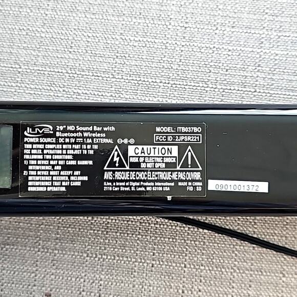 iLive ITB195BO Soundbar Bluetooth Speaker No Box or Remote 29"L x 2.5" x 2.5" - Picture 5 of 7